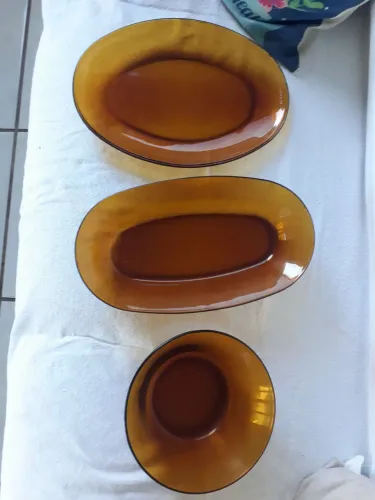 Conjunto 3 travessas de vidro Duralex