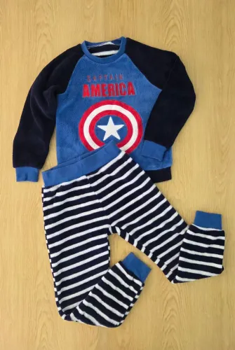 pijama infantil marvel capitão américa 6a