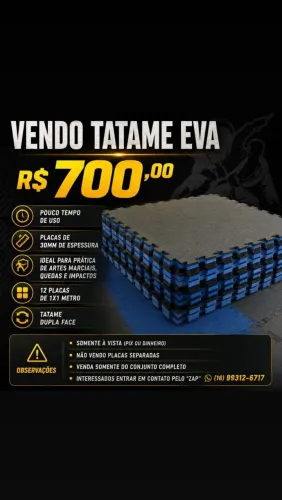 Vendo Tatame profissional EVA (30MM)