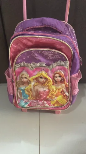 Mochila escolar com rodinhas - Princesas Disney