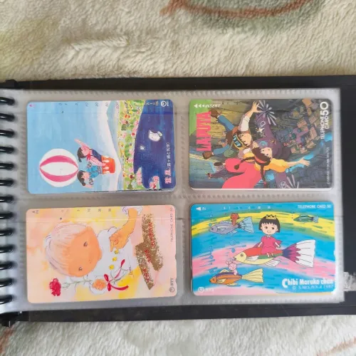Álbum com Cartões telefônicos Colecionáveis japão - Kit Completo - Usado