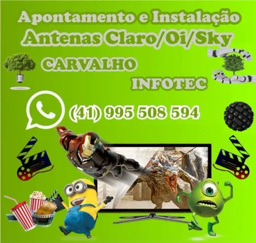 Apontamento, reinstalação e Instalação de Antenas