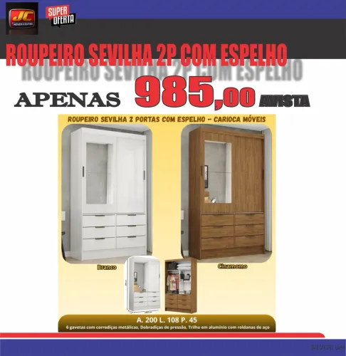 ROUPEIRO SEVILHA COM ESPELHO 