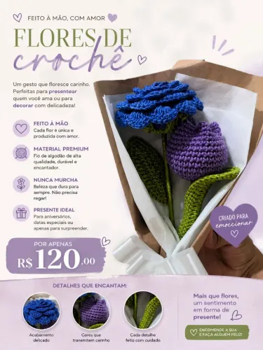 Flores de crochê