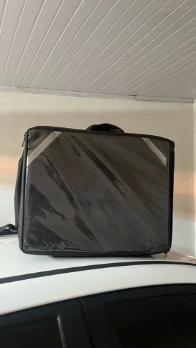 Mochila Bag Delivery Com Caixa De Isopor Térmica Preto