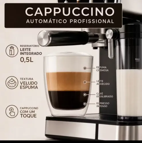 Cafeteira Nappo Expresso NEC-282 9 em 1 Multicápsulas 1350W