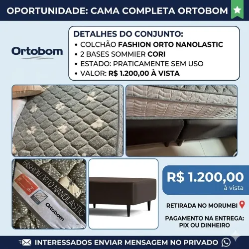 Cama de Casal com Base (Praticamente sem uso!)