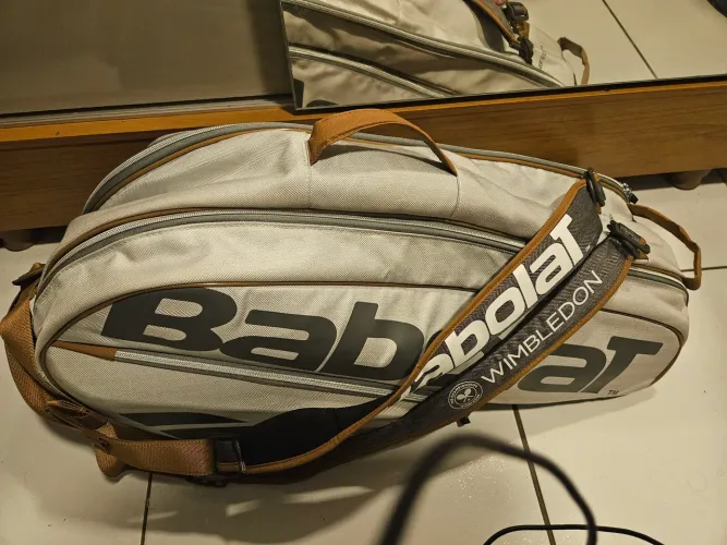 Raqueteira Babolat Wimbledon X6 Cinza e Marrom