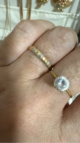 Anel solitário 18k 750 com