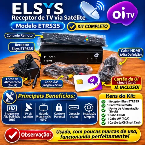 Receptor de TV Satélite Elsys. ETRS35