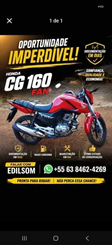 Vendo mato cg fan 160 