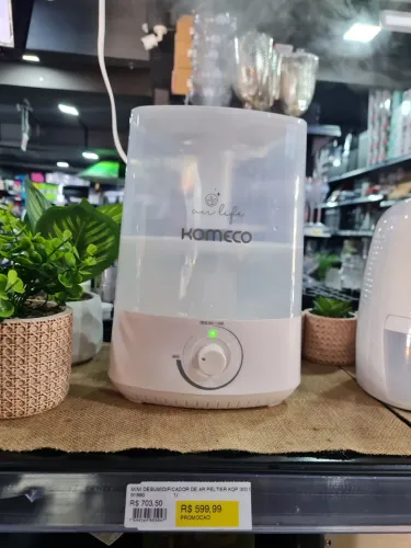 Umidificador de ar ultrassônico homeco 16 h de autonomia 3,8litros 