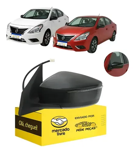 Retrovisor Nissan Versa Unique 2015 2016 C/pisca Le