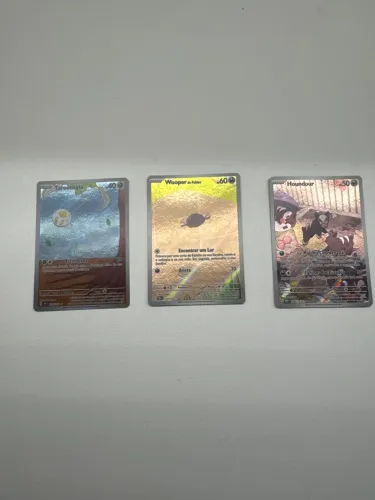 Combo carta rara de Pokémon, Tarountula, Wooper de Paldea e Hondour