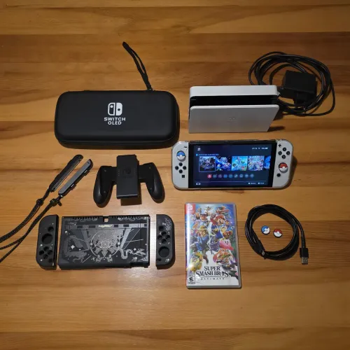 Nintendo Switch OLED Branco + Jogo + Acessórios Completo