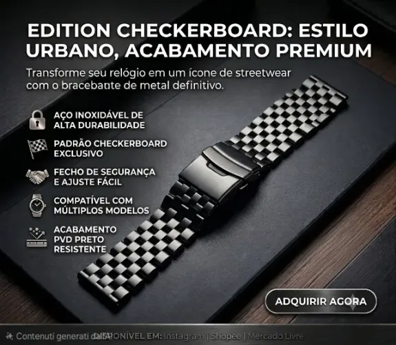 Pulseira relógio 22 mm aço pvd preto lacrado, ideal para seiko addiesdive steeldive citize