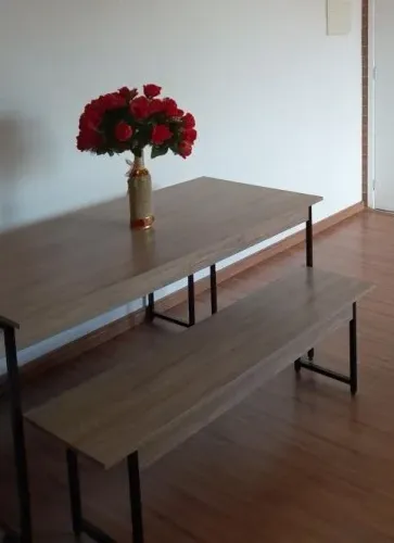 Mesa estilo industrial 6 lugares