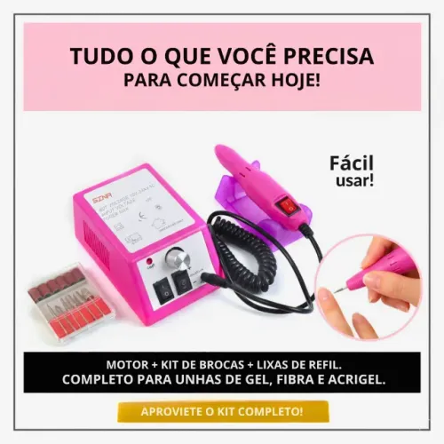 Lixa de Unha Elétrica Profissional 220V + Brocas _ BE06