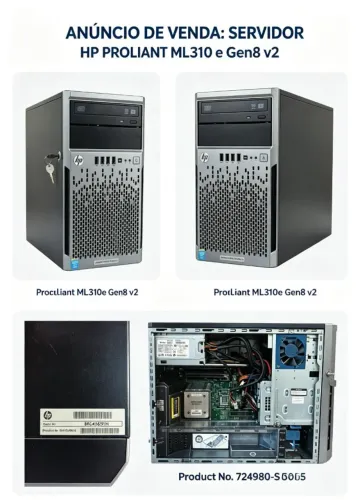  Servidor HP ProLiant ML310e Gen8 v2 Torre - Potência e Estabilidade para o seu Negócio!