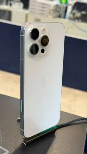 Iphone 16 Pro Max 256gb Branco Impecável Com Caixa Esim