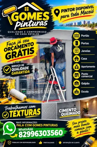 Pintor disponível em toda Maceió faça já seu orçamento gratuito