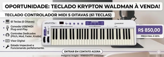 Teclado Krypton controlador midi