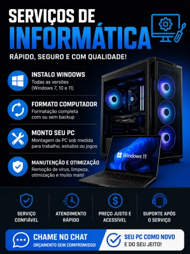 BAIXO CUSTO! Instalação de Windows | Formatação | Montagem de PC | Limpeza