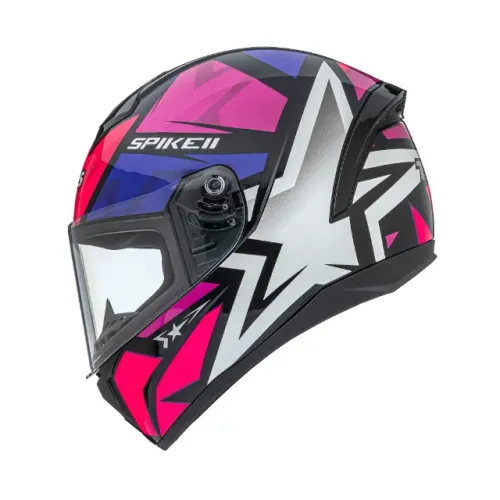 Capacete Peels Spike II 1ST Preto com Rosa