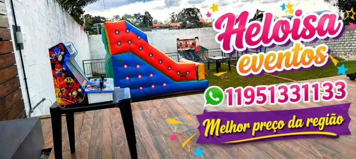 Locação de brinquedos pipoca e algodão doce inflável