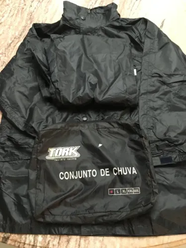 Conjunto De Capa De Chuva Jaqueta e Calça Impermeável Tork. Tam: M