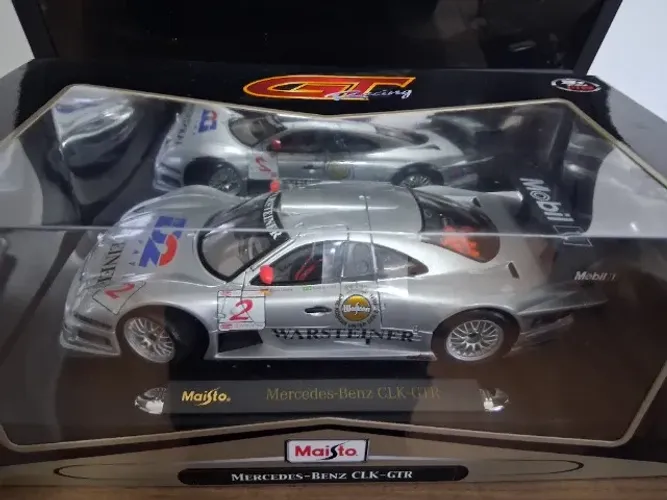 Modelo MERCEDES-BENZ CLK-GTR 1:18 - RARIDADE NA CAIXA PARA COLECIONADOR!