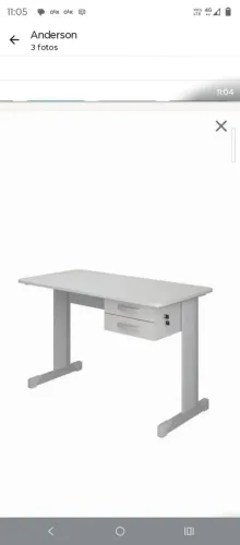 MESA BASICA CINZA CRISTAL 1.20CM 2 GAV AVISTA R$ 599.00 ZAP *