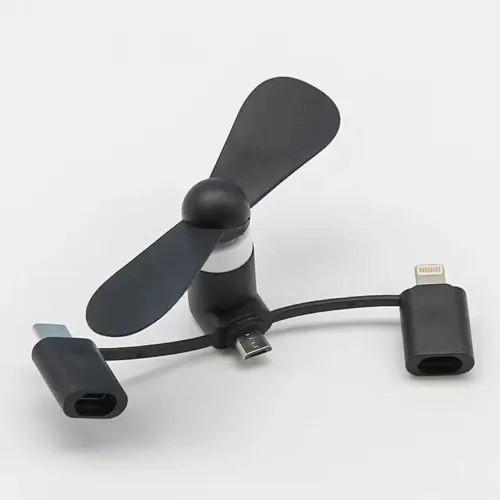 Ventilador portátil para smartphone 3 em 1