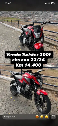 Vendo CB Twister 300f Abs