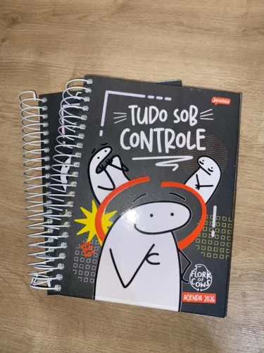 Agenda Diária 2026 Espiral Capa Dura 133x178mm 352 Páginas Flork