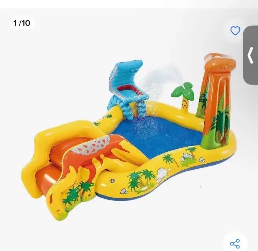 Piscina Inflável Infantil Playground Dinossauro Intex (2,49m x 1,91m) - Nova
