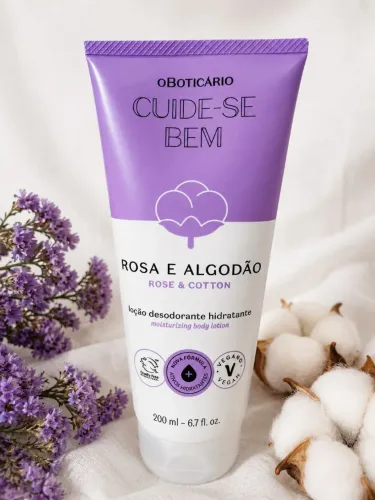 Creme Corporal Hidratante Rosa e Algodão O Boticário | Cuide-se bem