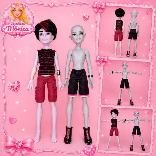 LOTE de Bonecos Monster High Create a Monster Dracula e Gárgula