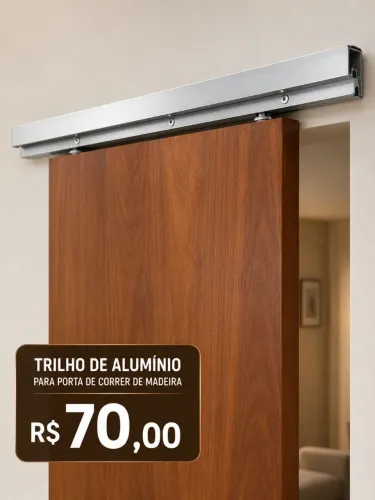 Trilho para porta de correr
