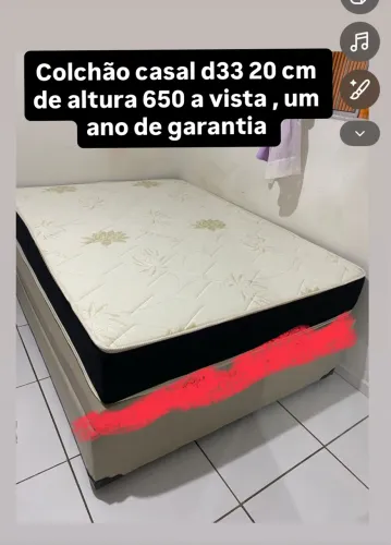 Colchão casal d33 20 cm de altura