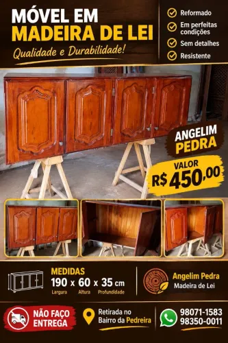 Prateleira Angelim Pedra - Estante - Balcão