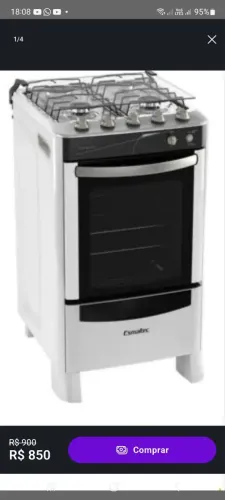 Vendo um fogão ESMALTEK Branco Bem concervado. *97