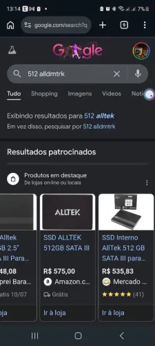 Ssd 512 Gb Altek pouco uso