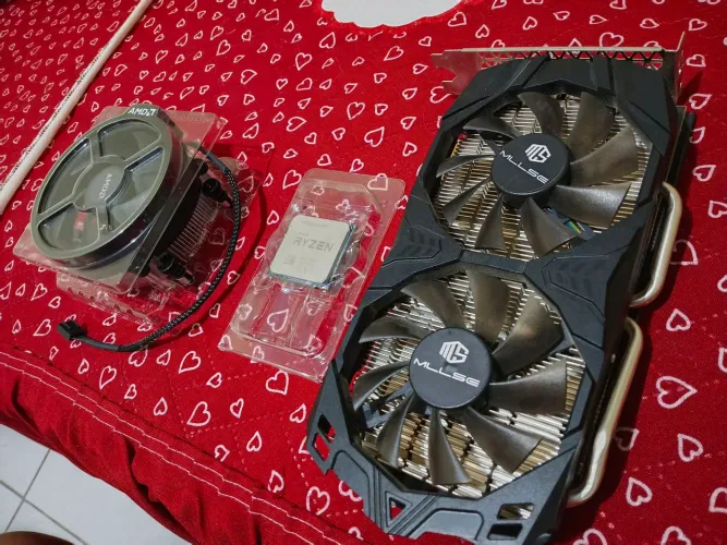Placa de Vídeo RX 580 8gb e Processador AMD Ryzen 3 3100