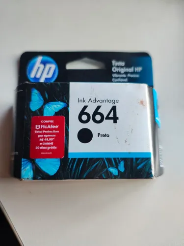 Cartucho preto HP 664 original lacrado