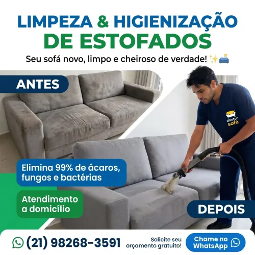 Limpeza e Higienização de Estofados 