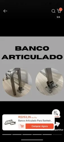 Banco alumínio banho