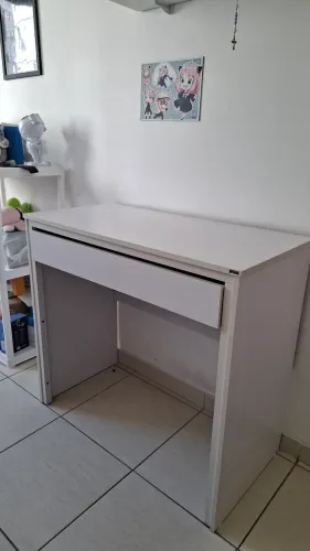 Escrivanininha Branca MDF TCIL - Detalhe na gaveta