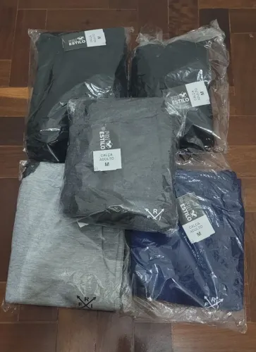 Kit 5 calças jogger masculina de moletom
