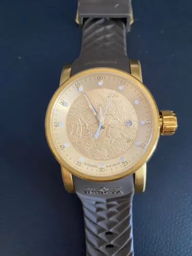 Invicta Relógio automático masculino S1 Rally de aço inoxidável - 48 mm, Marrom, dragão